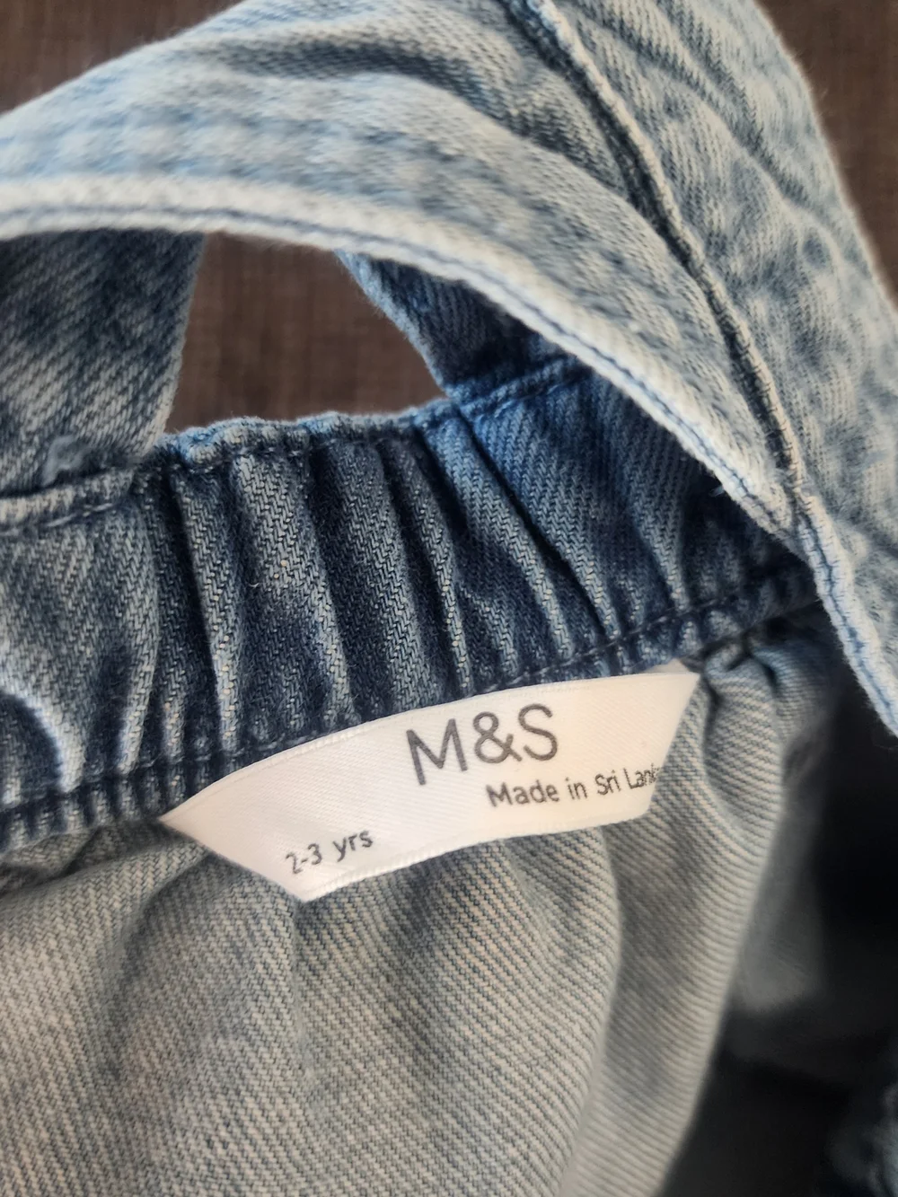 M&S Mouse Flower Nature Lover Denim Overall Dress & T-Shirt, Cottage Girls 2-3 Y